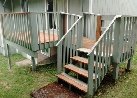 Deck stairs repaired by West Coast Restoration